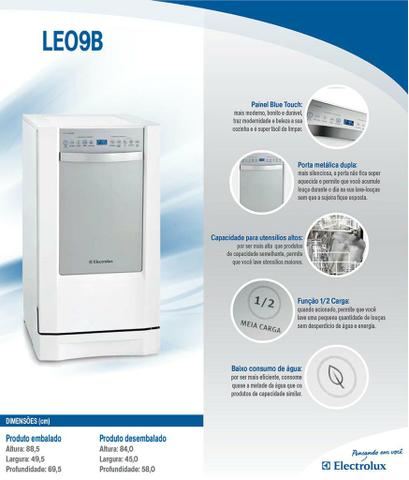 Lava-Louças Eletrolux LE09B/LE09X - USADO