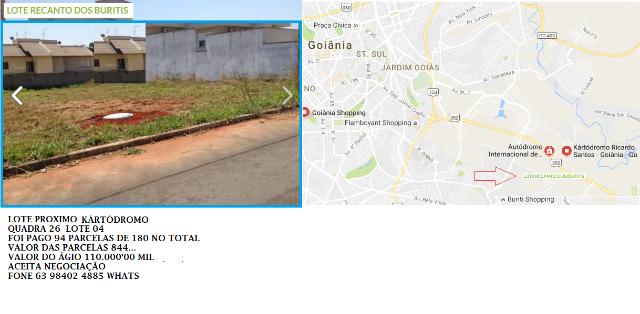 Lote recanto dos buritis Goiânia