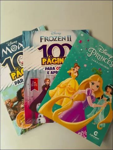 Kit Livros Para Colorir E Aprender Livreto Princesas Disney Livros