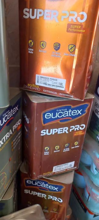 Tinta Eucatex Super Pro Litros Branco Fosco Ferramentas De