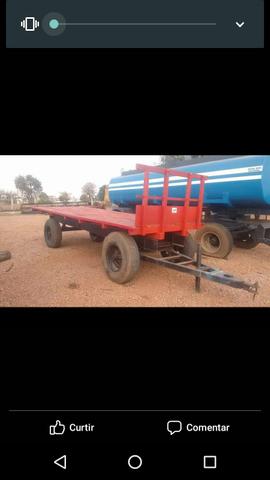 Carreta para trator 4 rodas plancha