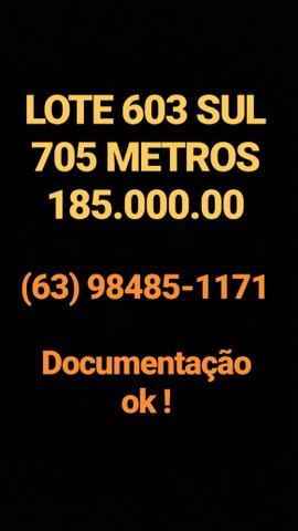Terreno na 603 sul de 705 metros - 185.000.00