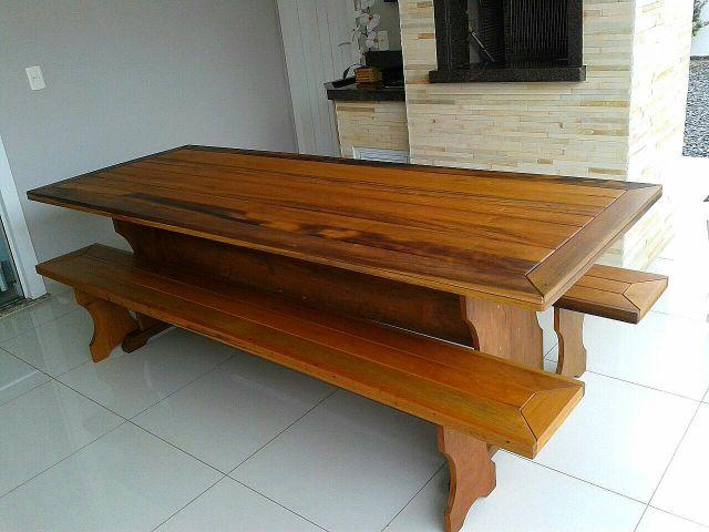 Mesa Itaúba Áreas de Festa 2,5 m - Com 2 Bancos