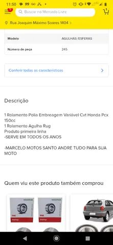 Rolamento Agulha Rolamento Polia Embreagem Vari Vel Cvt Honda Pcx