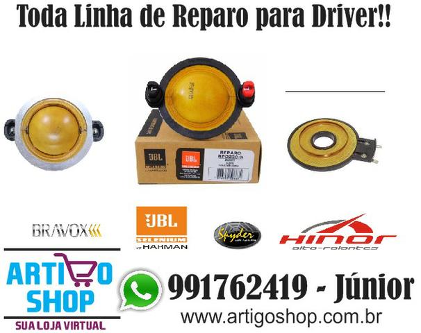 Reparo Driver Corneta Tweeter Selenium Spyder Bravox Diversas Marcas D250X D200