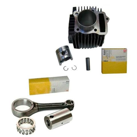 Kit Cilindro Motor Biz 100 Pop 100 Dream + Biela Metal Leve