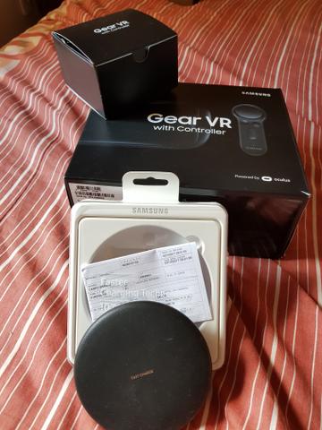 Óculos v gear com controle remoto e carregador sem fio