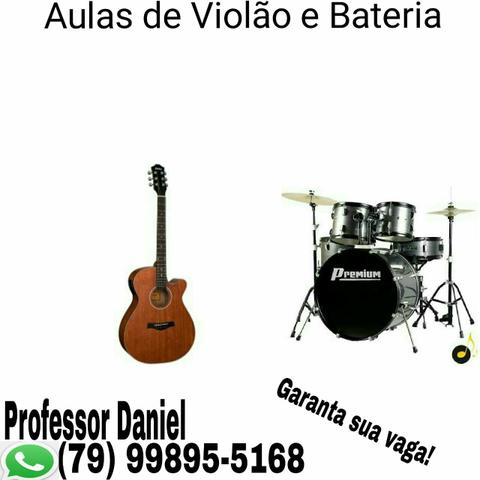 Aulas de violão e bateria