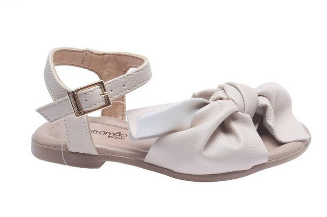 Sandália infantil Laço Off White Nova