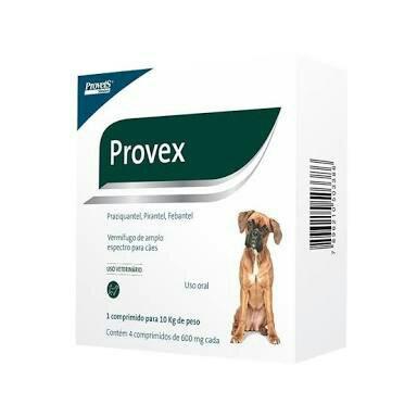 Vermífugo Provex 4 comp. para cães