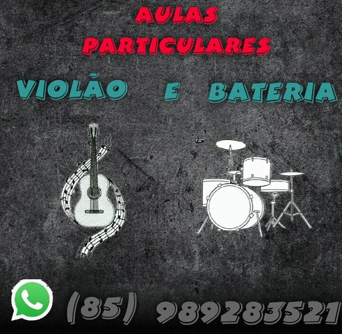 Aulas de bateria e violão