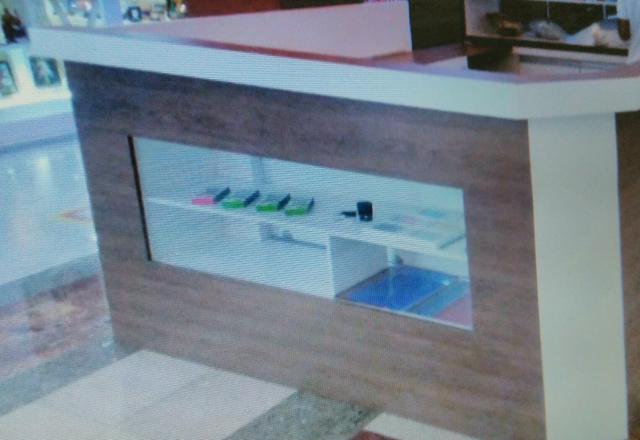 Balcão com vitrine