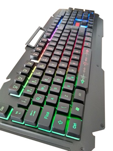 Teclado Gamer Semi Mecânico Kmj9 Shuriken C 3 Efeitos Led