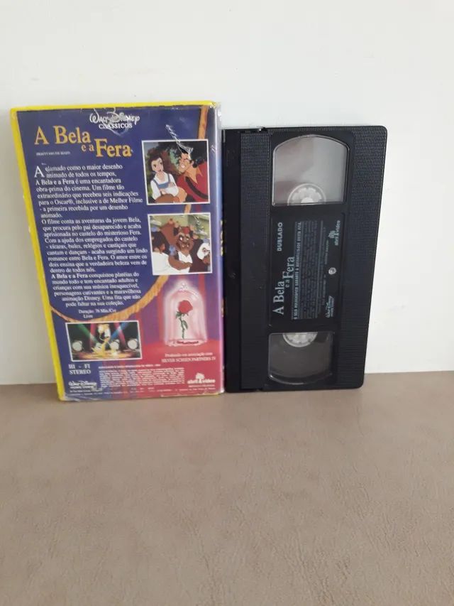 Fita Vhs A Bela E A Fera Clássico Disney Dublado CDs DVDs etc