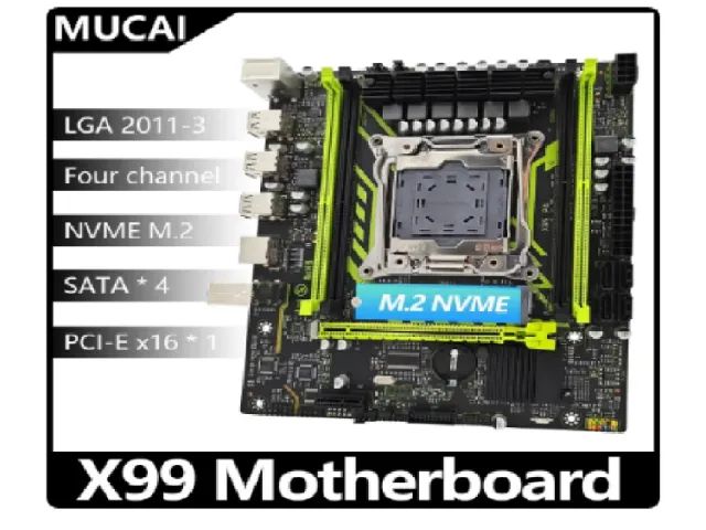 Mucai X99 Placa mãe P4 LGA 2011 3 Proc Xeon 2680V3 Computadores e