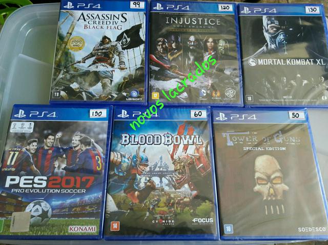 Jogos ps4 novos lacrados valor nas etiquetas (Arapongas) mk
