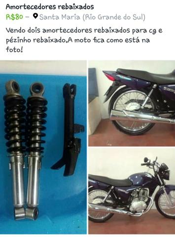 Amortecedores rebaixados para cg