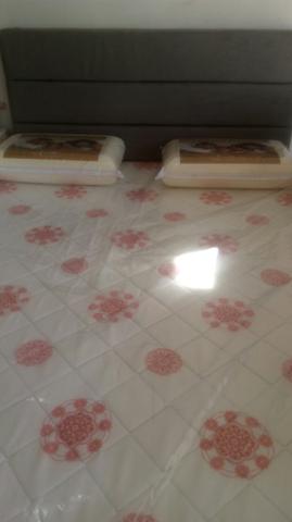 Cama box conjugada bordada mais cabeceira
