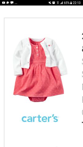 Vestido Carters 6meses