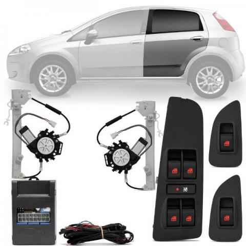 Kit Vidro Elétrico Sensorizado Punto Portas Traseiras ( Aceito cartões)