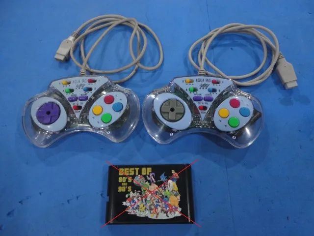 Lote Controle Joystick Dynacom Aqua Pad Mega Drive Defeito Peças e