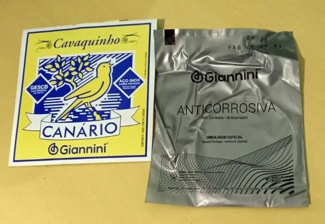 Kit Jogos De Cordas Para Cavaquinho Can Rio Giannini A O