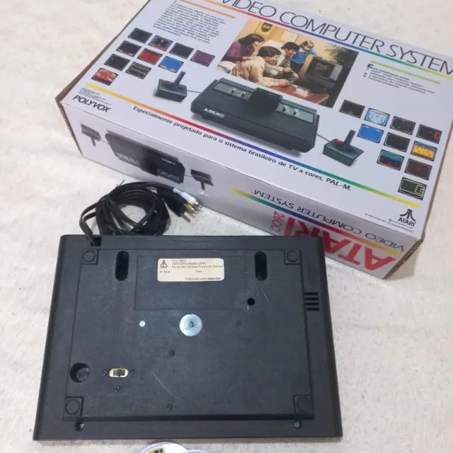 Lindo Atari Polyvox Av C Caixa E Ber O Consoles De V Deo Game