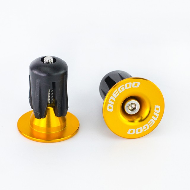 Par Plugs De Bar End Dourado Em Alum Nio Para Guid O De Bike Bicicleta