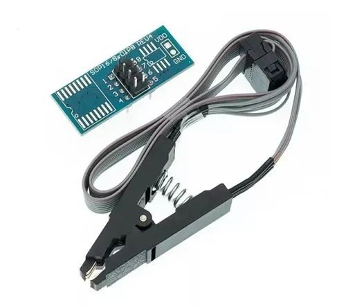 Adaptador Usb Gravador Leitor Programador Eprom Pin A Jacar De Eprom