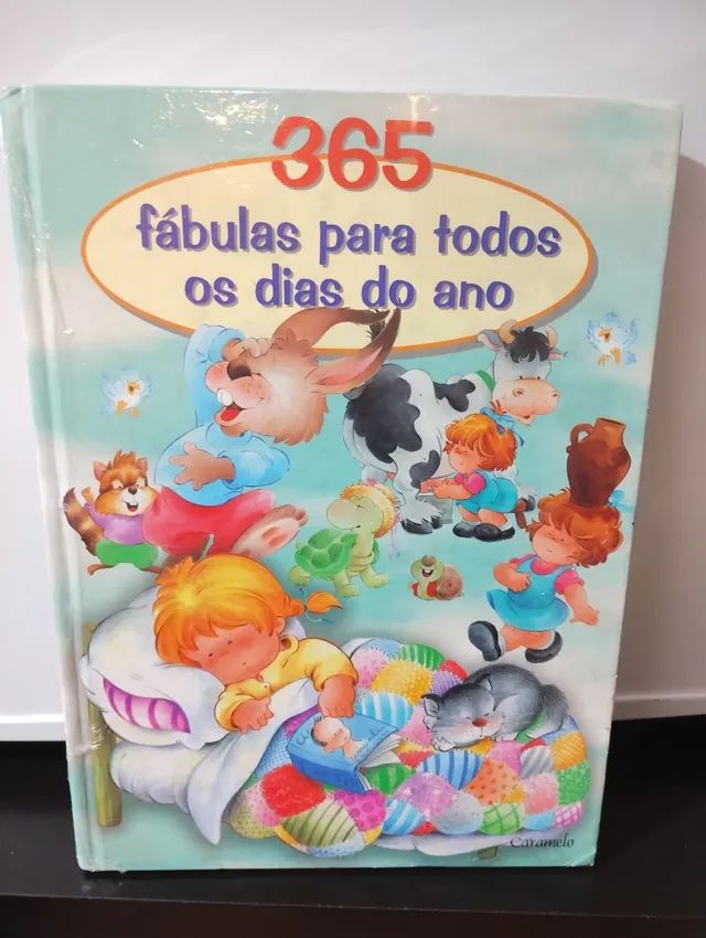 Livro Infantil 365 Fabulas Para Todos Os Dias Do Ano Capa Dura