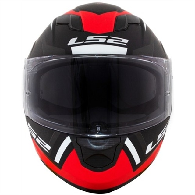 Capacete Ls Ff Stream Edge Preto Vermelho Fosco Motos Centro