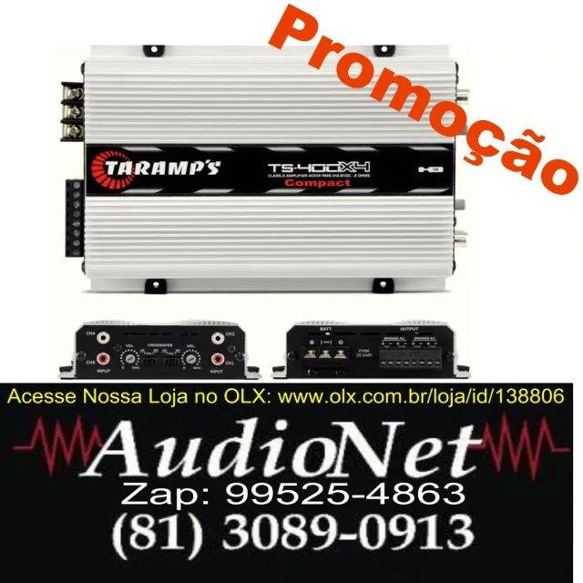 Modulo Amplificador Taramps Ts400 4 Canais Compact Digital 400W Rms