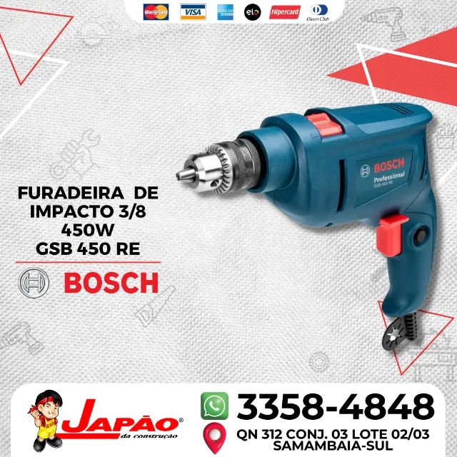 Furadeira De Impacto GSB 450RE 3 8 Pol 450W Outros Itens Para Agro E