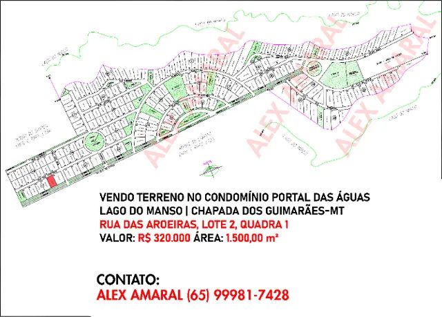 Terreno no Condomínio Portal das Águas Lago do Manso ao lado do Malai