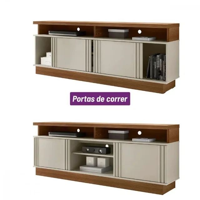 Rack Para Tv Polegadas S Rvia Freijo Off White M Veis Vale