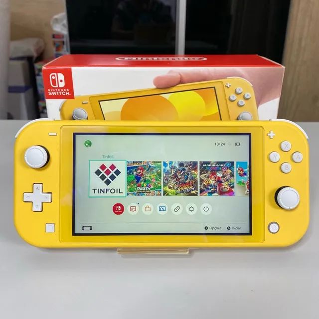 Nintendo Switch Lite Desbloqueado Amarelo Cart O Gb Ffstoregames