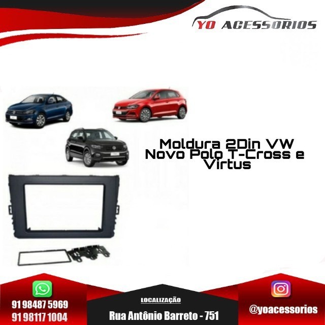 Moldura Din Vw Novo Polo T Cross E Virtus Carros Vans E Utilit Rios