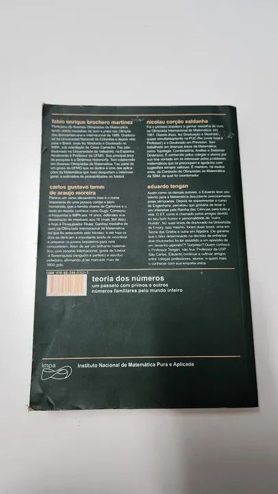 Livro Teoria Dos N Meros Um Passeio Primos E Outros N Meros