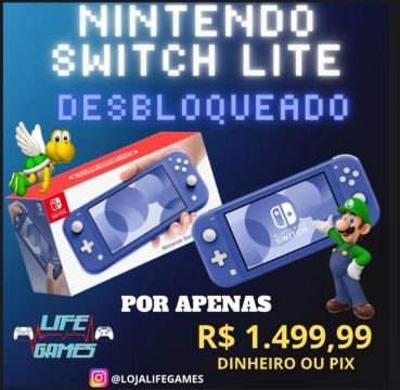 nintendo switch lite desbloqueado Consoles de Vídeo Game no Brasil