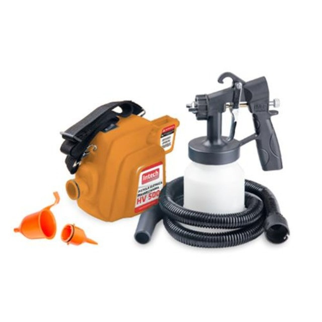 Pistola Pintura Elétrica Pulverizadora Tinta Hv500 Intech