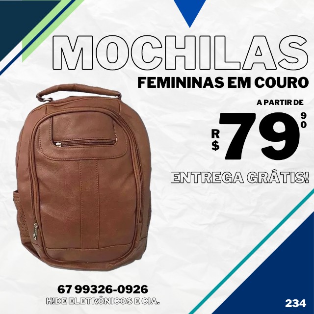 Mochilas Femininas em Couro ecológico (entrega sem taxa)