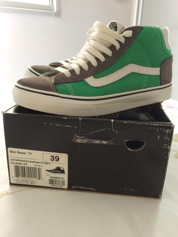 vans verde cinza