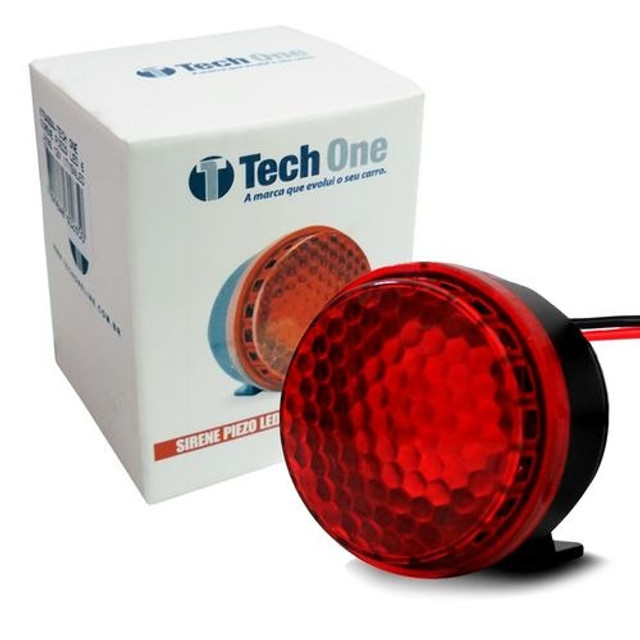 Sirene Automotiva De Ré 12v De Led Alarme 6 Toques Tech one