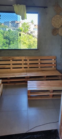 Sofá de pallet com encosto - Móveis - Uruguai, Salvador 1146110599 | OLX