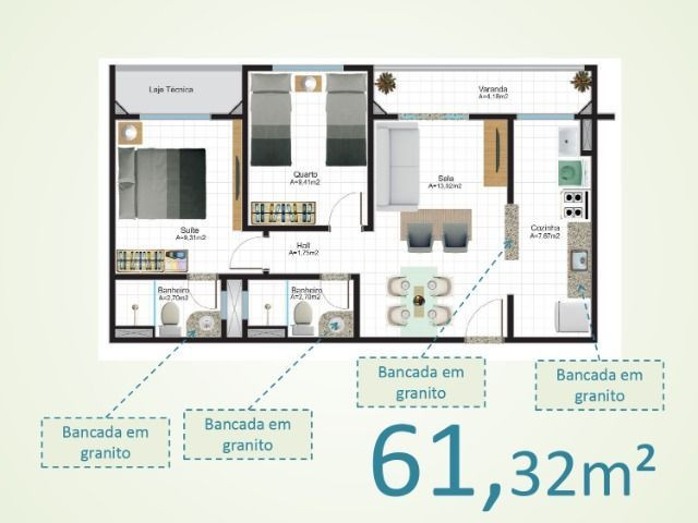 Bona Vita Prime, Feirão Lua Nova. Apartamento com suíte pronto para morar e no porcelanato - Foto 18