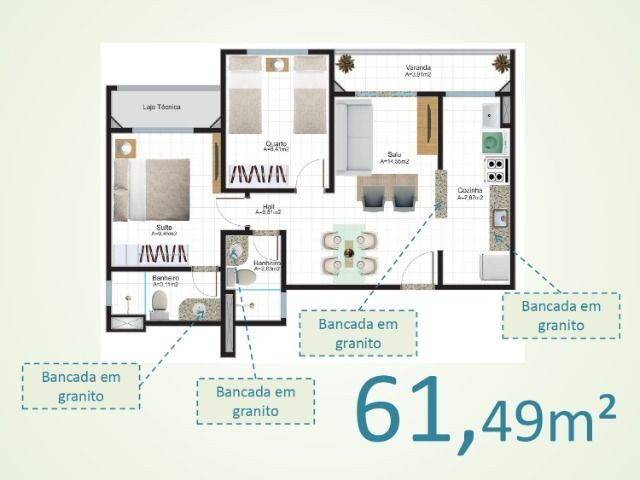Bona Vita Prime, Feirão Lua Nova. Apartamento com suíte pronto para morar e no porcelanato - Foto 19