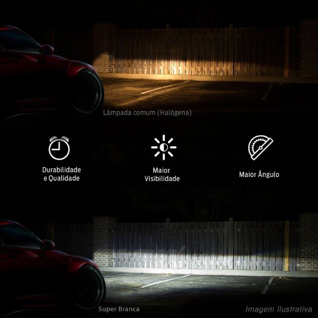 Lâmpada Ultra Led Titanium 10 Mil Lumens H1 / H3 / H4 / H7 / H8 / H11 - Foto 2