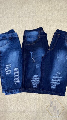 Bermudas jeans ótima qualidade  - Foto 4