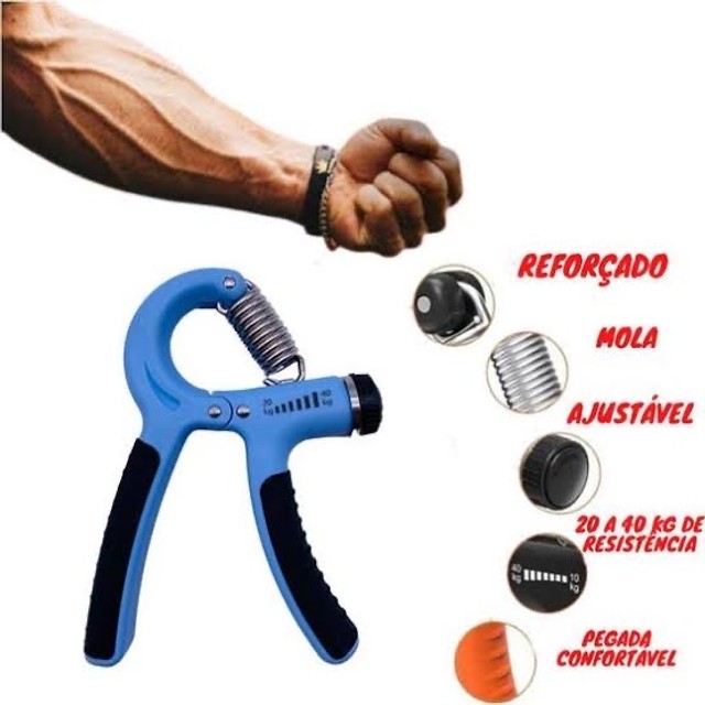Flexor Ajustável de Mola 10 a 40kg de Mão Punho Dedos  Hand grip   - Foto 3