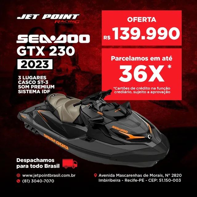 SEA DOO GTX 230 2023 OK, Pronta Entrega, Parcelamos 36x